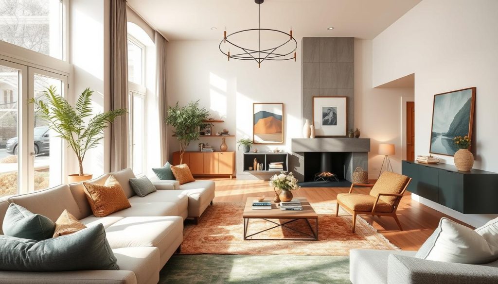 A warm and inviting interior design showcase, capturing the essence of a successful home renovation in the Northeast region of Italy. A harmonious blend of neutral tones and vibrant accents, creating a serene and sophisticated ambiance. Soft, natural lighting filters through large windows, casting a cozy glow across the carefully curated space. Clean lines and modern furnishings are complemented by rich, textured materials, such as smooth hardwood floors and plush area rugs. A striking color palette of earthy greens, soothing blues, and touches of burnished gold evokes a sense of tranquility and refinement. The overall composition exudes a welcoming atmosphere, inviting the viewer to envision the success of their own Northeast Italy home transformation. A warm and inviting interior design showcase, capturing the essence of a successful home renovation in the Northeast region of Italy. A harmonious blend of neutral tones and vibrant accents, creating a serene and sophisticated ambiance. Soft, natural lighting filters through large windows, casting a cozy glow across the carefully curated space. Clean lines and modern furnishings are complemented by rich, textured materials, such as smooth hardwood floors and plush area rugs. A striking color palette of earthy greens, soothing blues, and touches of burnished gold evokes a sense of tranquility and refinement. The overall composition exudes a welcoming atmosphere, inviting the viewer to envision the success of their own Northeast Italy home transformation.